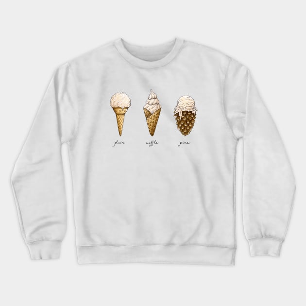 Ice-Cream Cones Crewneck Sweatshirt by molshevska